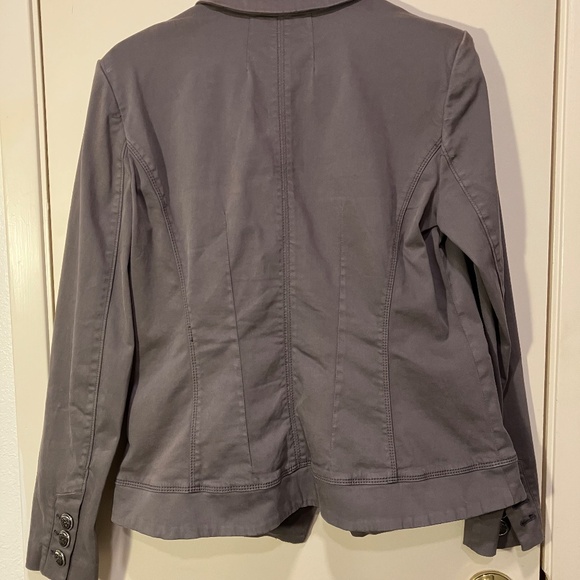 WHITE HOUSE BLACK MARKET DOUBLE BREASTED MILITARY STYLE BLAZER GRAY/TAUPE SIZE 8 - Picture 7 of 9